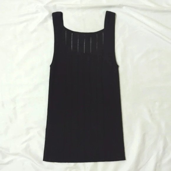 Banana Republic Square-Neck Sweater Tank, Color Black Size S - Picture 6 of 12